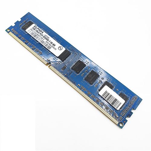 Barrette Mémoire 2Go RAM DDR3 Elpida EBJ21UE8BDF0-AE-F DIMM PC3-8500U 2Rx8 État correct - N/A reconditionné disponible sur Fnac