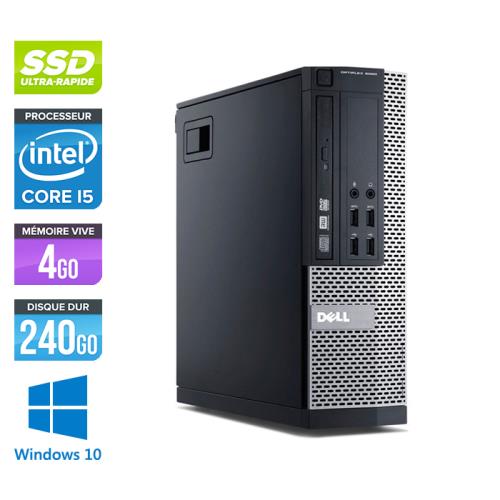 Unité centrale Dell Optiplex 7010 SFF - Noir - Intel Core i5-3470 / 3.20 GHz - RAM 4 Go - SSD 240 Go - DVDRW - Gigabit Ethernet - Windows 10 Professionnel État correct - Dell reconditionné disponible sur Fnac