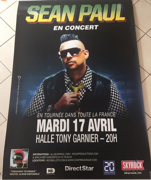 Sean Paul - 120x175 cm - AFFICHE / POSTER État correct - N/A reconditionné disponible sur Fnac