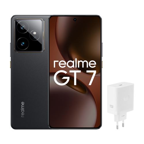 Pack Smartphone Realme GT7 6,78"" 5G Nano SIM 512 Go Noir avec chargeur Realme 120 W État correct - Realme reconditionné disponible sur Fnac