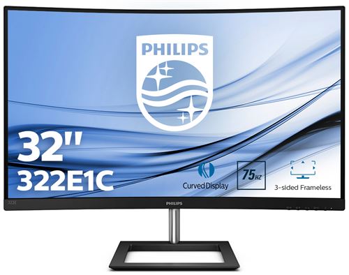 Ecran PC Philips E-line 322E1C 31,5"" Ecran incurvé Full HD Noir État correct - Philips reconditionné disponible sur Fnac