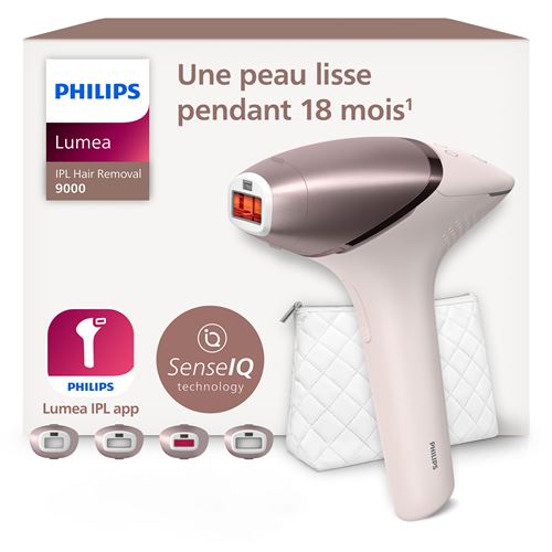 Épilateur à lumière pulsée sans fil Philips IPL Lumea Series 9000 BRI958/00 Rose État correct - Philips reconditionné disponible sur Fnac