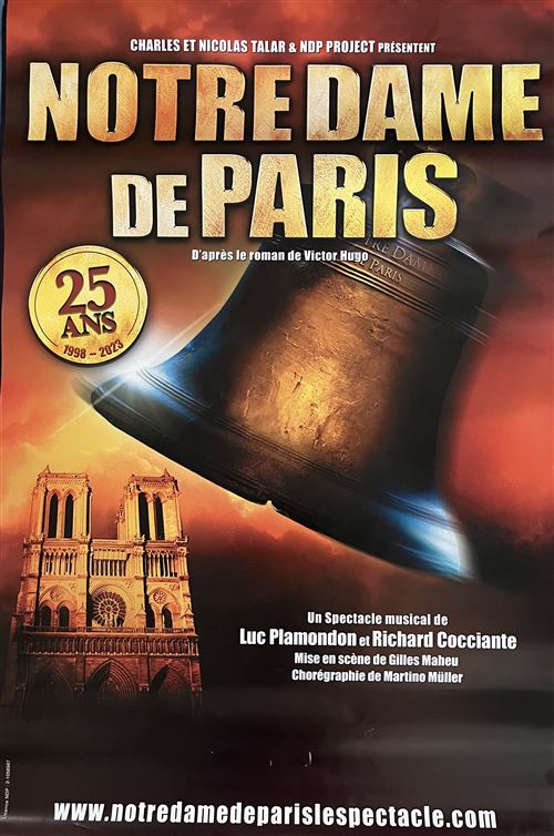 Affiche - Notre Dame de Paris - 25 ans - 80x120cm État correct - N/A reconditionné disponible sur Fnac