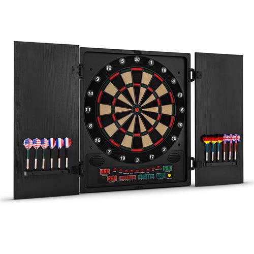Cible de fléchettes - Klarfit Dartmaster 180 - Jeu de fléchettes électronique - Embouts souples - Noir État correct - OneConcept reconditionné disponible sur Fnac