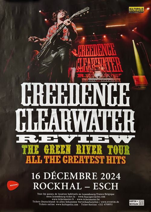 Acheter Affiche - Creedence Clearwater Review - The Green River Tour 2024 - 80x120cm État correct - 19,99 € Affiche - Creedence Clearwater Review - The Green River Tour 2024 - 80x120cm État correct - N/A reconditionné disponible sur Fnac