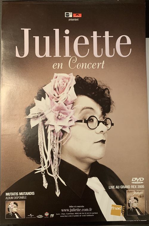 Juliette - Mutatis Mutandis - En Concert - 40x60cm - Affiche État correct - N/A reconditionné disponible sur Fnac