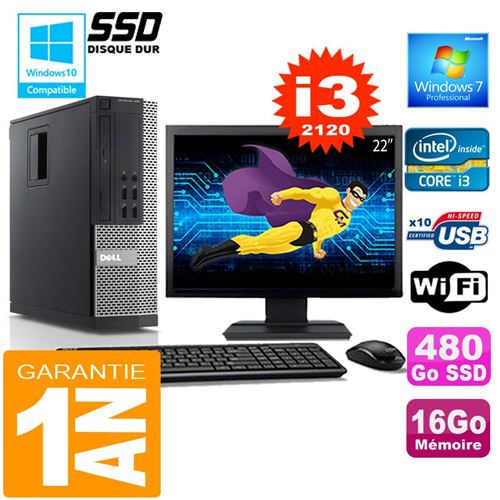 Acheter Pc dell 990 sff core i3-2120 ram 16go disque 480 go ssd wifi w7 ecran 22' État correct - 289,00 € Pc dell 990 sff core i3-2120 ram 16go disque 480 go ssd wifi w7 ecran 22' État correct - Dell reconditionné disponible sur Fnac