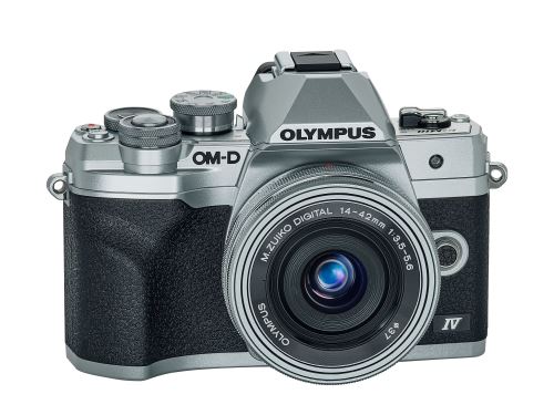Appareil photo hybride Olympus OM-D E-M10 Mark IV + ED 14-42mm f/3.5-5.6 EZ MSC Pancake silver État correct - Olympus reconditionné disponible sur Fnac