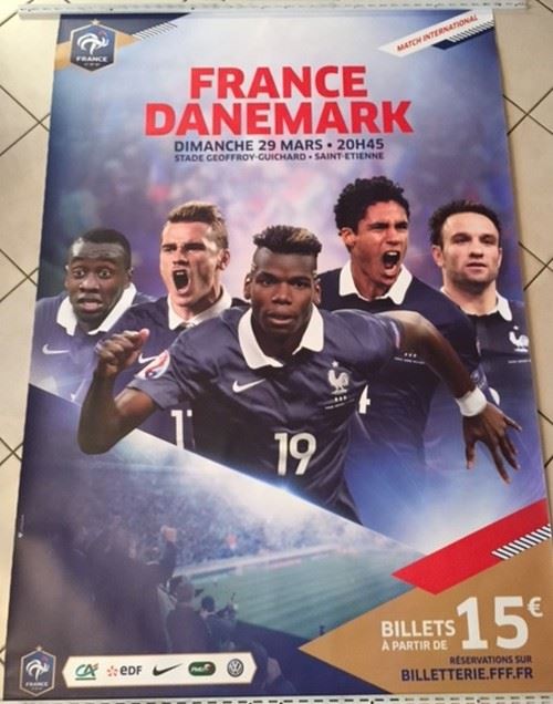 FOOT - France Danemark - 120x175 cm - AFFICHE / POSTER État correct - N/A reconditionné disponible sur Fnac