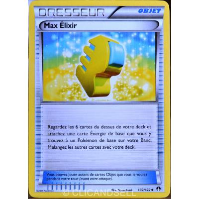 carte Pokémon 102/122 Max Elixir XY - Rupture Turbo NEUF FR État correct - Pokémon reconditionné disponible sur Fnac