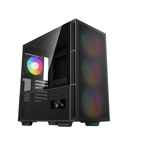 Boîtier PC gaming DeepCool CH560 Digital moyen tour noir RGB avec panneau latéral acier État correct - DeepCool reconditionné disponible sur Fnac