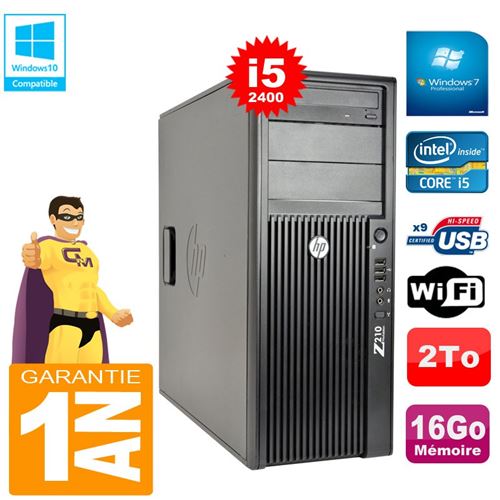 Pc tour hp workstation z210 i5-2400 ram 16go disque 2to graveur dvd wifi w7 État correct - Hewlett-Packard reconditionné disponible sur Fnac