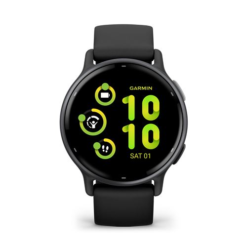 Montre connectée Garmin Vivoactive 5 Gris avec bracelet Noir État correct - Garmin reconditionné disponible sur Fnac