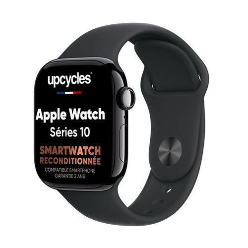 Apple Watch S10 Boîtier en Aluminium Noir 42 mm avec bracelet sport Noir Reconditionné Grade A État correct - N/A reconditionné disponible sur Fnac