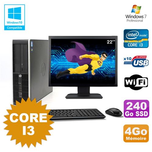 Acheter Pc hp compaq 6200 pro sff core i3 3.1ghz 4go 240go ssd dvd wifi w7 ecran 22 État correct - 249,00 € Pc hp compaq 6200 pro sff core i3 3.1ghz 4go 240go ssd dvd wifi w7 ecran 22 État correct - Hewlett-Packard reconditionné disponible sur Fnac