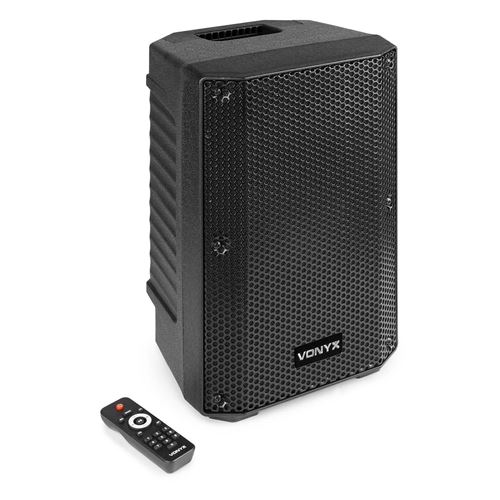 Vonyx VSA08BT Enceinte active Amplifiée Bluetooth 5.0 - 250 Watts, Woofer 8 pouces, montage sur pied État correct - N/A reconditionné disponible sur Fnac