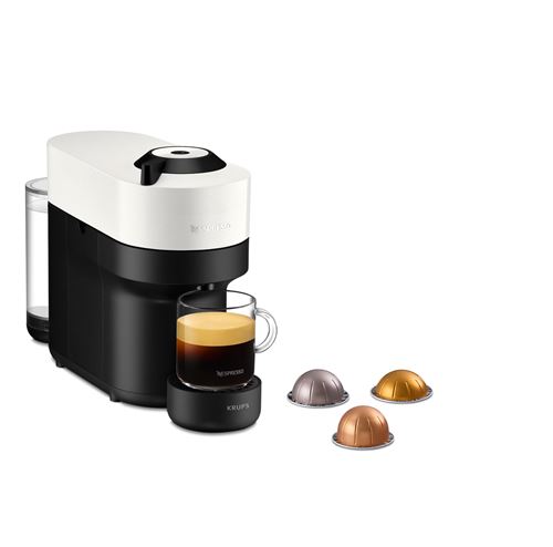 Machine à café Nespresso Krups Vertuo Pop Blanche YY4889FD État correct - Krups reconditionné disponible sur Fnac