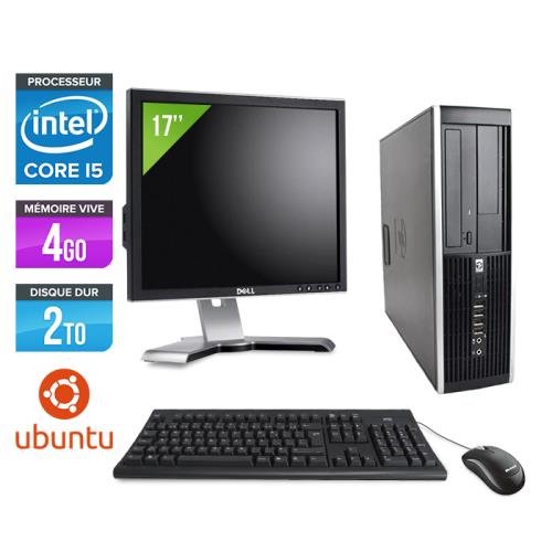 Pc HP Elite 8200 SFF + Ecran 17'' - Noir - Intel Core i5-2400 / 3.10 GHz - RAM 4 Go - HDD 2 To - DVD - Gigabit Ethernet - Ubuntu / Linux État correct -  reconditionné disponible sur Fnac