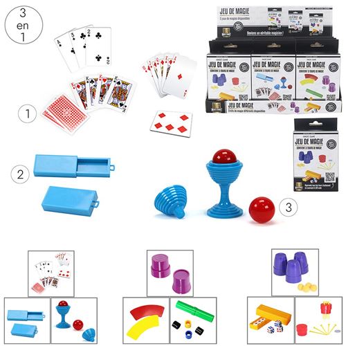 Acheter jeu 3 tours de magie célèbre - Modèle aléatoire - Coloris : Multicolore - MG3373 État correct - 16,00 € jeu 3 tours de magie célèbre - Modèle aléatoire - Coloris : Multicolore - MG3373 État correct - N/A reconditionné disponible sur Fnac