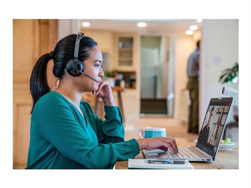HP Poly Voyager Focus 2-M - Micro-casque - sur-oreille - Bluetooth - sans fil, filaire - Suppresseur de bruit actif - USB-C via un adaptateur Bluetooth - noir - Certifié pour Microsoft Teams État correct - N/A reconditionné disponible sur Fnac