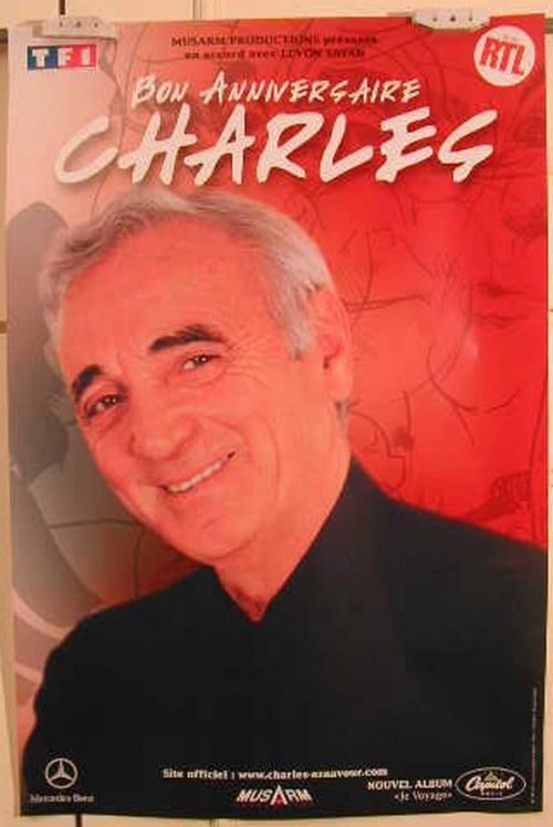 Aznavour Charles - 40x60 cm - AFFICHE / POSTER État correct - N/A reconditionné disponible sur Fnac