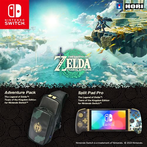 Sac de transport à bandoulière Hori Adventure Pack Zelda: Tears of the Kingdom pour Nintendo Switch Noir, Bleu et Jaune État correct - N/A reconditionné disponible sur Fnac