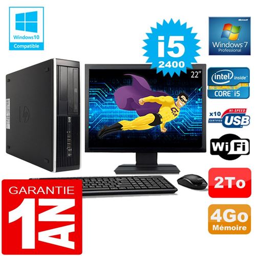 Pc hp compaq 8300 sff core i5-2400 ram 4go disque 2 to wifi w7 ecran 22' État correct - Hewlett-Packard reconditionné disponible sur Fnac