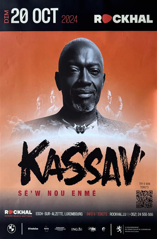 Affiche - Kassav - Sé'w Nou Enmé - Concert Luxembourg 2024 - 60x86cm État correct - N/A reconditionné disponible sur Fnac