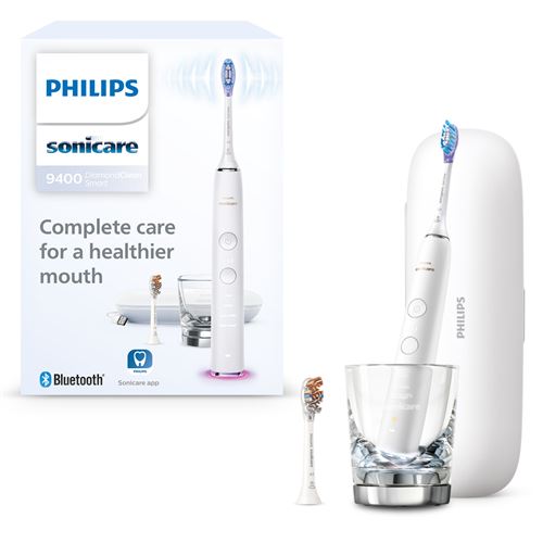 Brosse à dents électrique Philips DiamondClean 9000 HX9917/88 Blanc État correct - Philips reconditionné disponible sur Fnac
