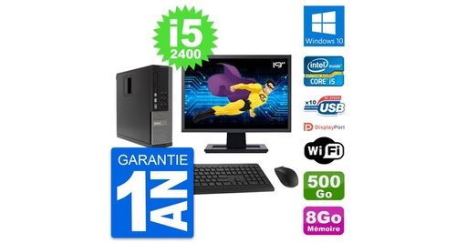 Pc dell 790 sff ecran 19"" intel i5-2400 ram 8go disque dur 500go windows 10 wifi État correct - N/A reconditionné disponible sur Fnac