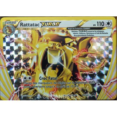 carte Pokémon 89/122 Rattatac Turbo 110 PV XY - Rupture Turbo NEUF FR État correct - Pokémon reconditionné disponible sur Fnac
