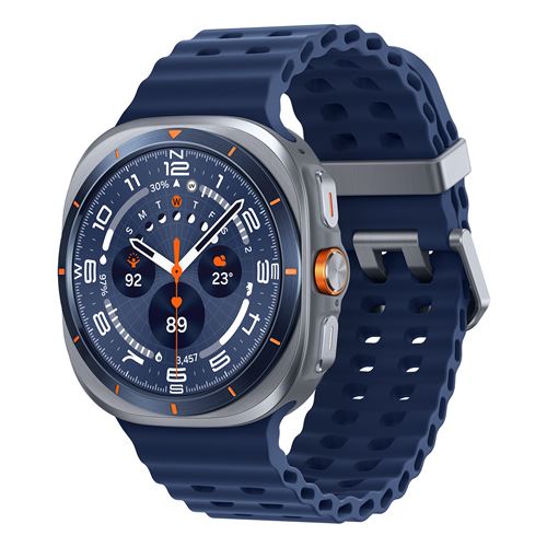 Montre connectée Samsung Galaxy Watch Ultra 2025 Bleu Titane État correct - Samsung reconditionné disponible sur Fnac