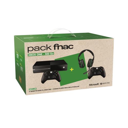 Pack Fnac Console Microsoft Xbox One 500 Go Noire + 2 Manettes XBox One Sans Fil + Micro-Casque Filaire Afterglow État correct - Microsoft reconditionné disponible sur Fnac