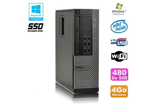 PC Dell Optiplex 7010 SFF Intel Pentium G870 3.1 GHz 4Go 480Go SSD Microsoft Windows 7 État correct - Dell reconditionné disponible sur Fnac