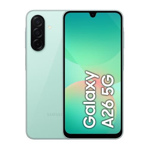 Smartphone Samsung Galaxy A26 6,7"" 5G Nano SIM 128 Go Vert d'eau État correct - Samsung reconditionné disponible sur Fnac