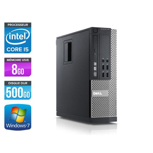 Unité centrale Dell Optiplex 790 SFF - Noir - Intel Core i5-2400 / 3.10 GHz - RAM 8 Go - HDD 500 Go - DVD - Gigabit Ethernet - Windows 7 Professionnel État correct - Dell reconditionné disponible sur Fnac
