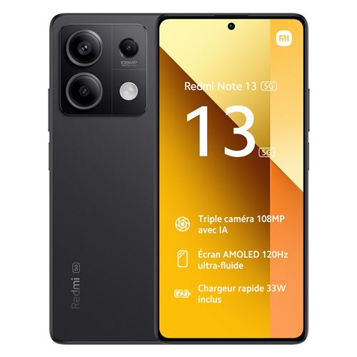 Acheter Smartphone Xiaomi Redmi Note 13 5G 6.67"" Double SIM 256 Go Noir État correct - 131,00 € Smartphone Xiaomi Redmi Note 13 5G 6.67"" Double SIM 256 Go Noir État correct - Xiaomi reconditionné disponible sur Fnac