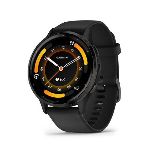 Montre connectée Garmin Venu 3 45mm boitier acier noir avec bracelet silicone noir État correct - Garmin reconditionné disponible sur Fnac