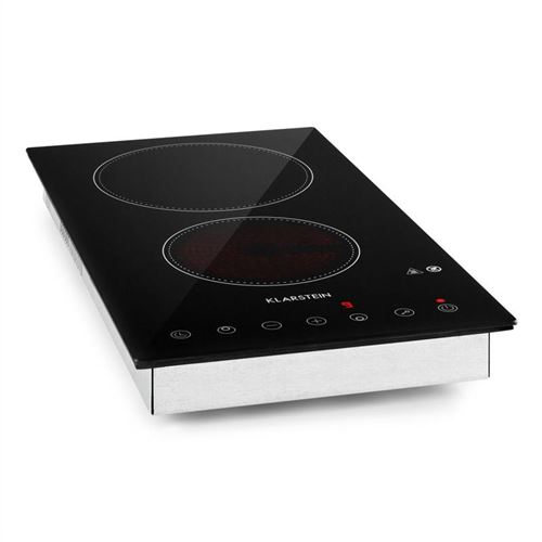 Table de cuisson - Klarstein VariCook Domino - Plaque vitrocéramique - 3000W - Minuterie - Tactile - Argent État correct - Klarstein reconditionné disponible sur Fnac
