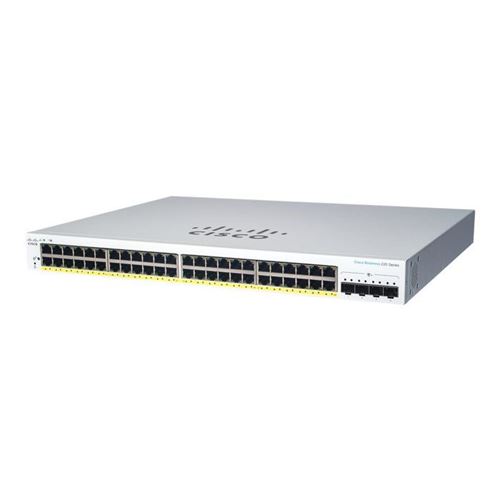 Cisco Business 220 Series CBS220-48T-4X - Commutateur - intelligent - 48 x 10/100/1000 + 4 x SFP+ 10 Go (liaison montante) - Montable sur rack État correct - N/A reconditionné disponible sur Fnac