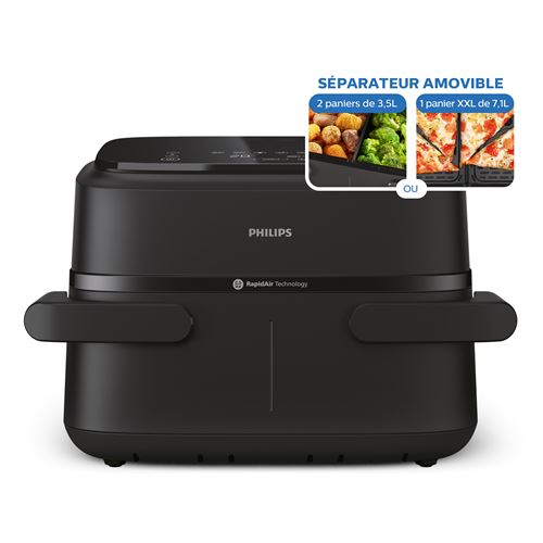 Friteuse Sans Huile Philips Airfryer Double Panier 7,1L NA150/00 Noir État correct - Philips reconditionné disponible sur Fnac