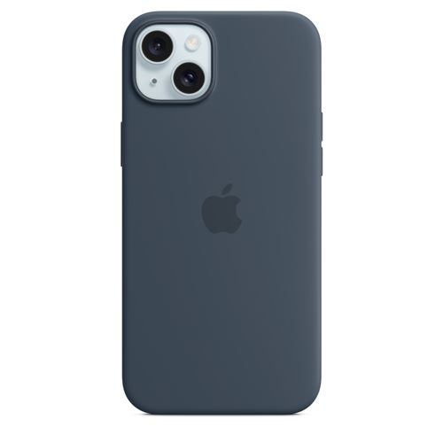Apple Coque en silicone avec MagSafe pour iPhone 15 Plus Bleu orage État correct - Apple reconditionné disponible sur Fnac