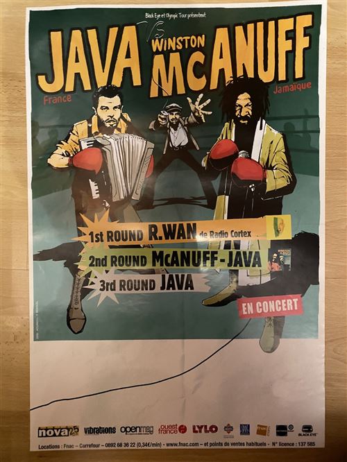 Acheter Java Vs Winston McAnuff - En Concert - 40x60cm - Affiche État correct - 13,99 € Java Vs Winston McAnuff - En Concert - 40x60cm - Affiche État correct - N/A reconditionné disponible sur Fnac