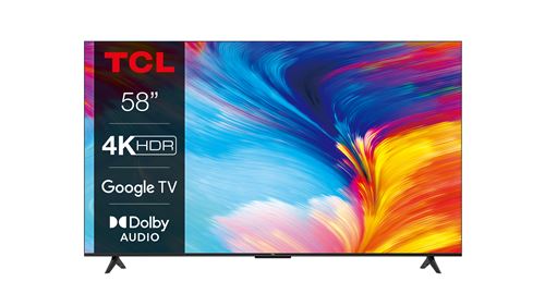 TV TCL LED 58P635 147 cm 4K UHD Google TV Métal noir État correct - TCL reconditionné disponible sur Fnac