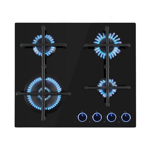 Klarstein Illuminosa 4 - Table de cuisson à gaz, 4 brûleurs Sabaf , surface vitrocéramique État correct - N/A reconditionné disponible sur Fnac