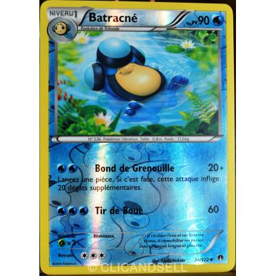carte Pokémon 34/122 Batracné 90 PV - REVERSE XY - Rupture Turbo NEUF FR État correct - Pokémon reconditionné disponible sur Fnac