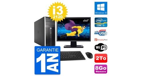 Pc tour hp pro 6200 cmt ecran 22"" i3-2120 ram 8go disque dur 2to windows 10 wifi État correct - N/A reconditionné disponible sur Fnac
