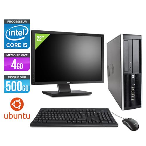 Pc HP Elite 8200 SFF + Ecran 22'' - Noir - Intel Core i5-2400 / 3.10 GHz - RAM 4 Go - HDD 500 Go - DVD - Gigabit Ethernet - Ubuntu / Linux État correct - Hewlett-Packard reconditionné disponible sur Fnac