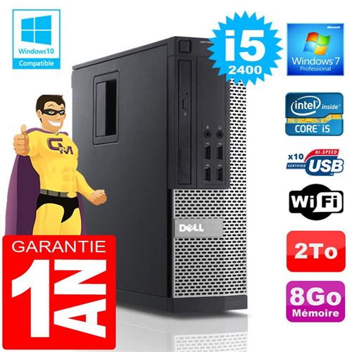 Pc dell 990 sff core i5-2400 ram 8go disque 2 to wifi w7 État correct - Dell reconditionné disponible sur Fnac