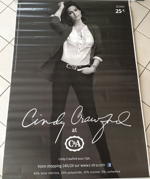 Cindy Crawford - 120x175 cm - AFFICHE / POSTER État correct - N/A reconditionné disponible sur Fnac